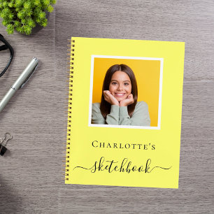 Carnet Photographie typographique jaune