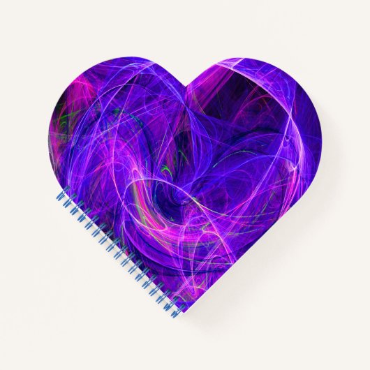 Carnet PHOTON FROID Abstrait Bleu Violet Fractales, Frotl (Devant)