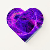 Carnet PHOTON FROID Abstrait Bleu Violet Fractales, Frotl (Dos)