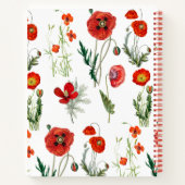 Carnet Photos d'Aquarelle Rouge Floral Monogramme (Dos)