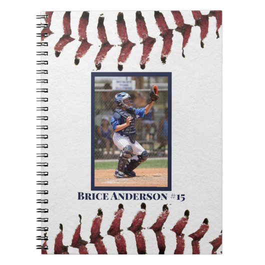 Carnet Photos de baseball blanc propre VERTICAL (Devant)