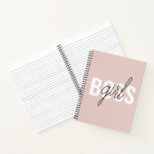 Carnet Phrase moderne Pastel Rose fille Boss Phrase (Intérieur)