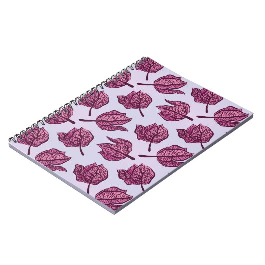 Carnet Physalis rose Fleur Motif Pastel Botanique (Côté gauche)