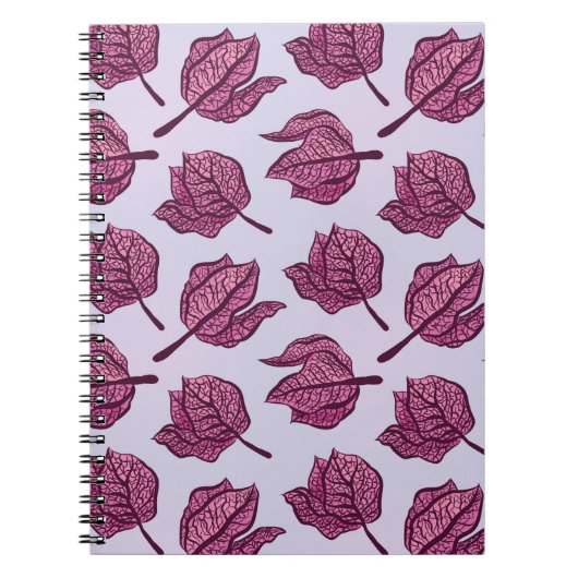 Carnet Physalis rose Fleur Motif Pastel Botanique (Devant)