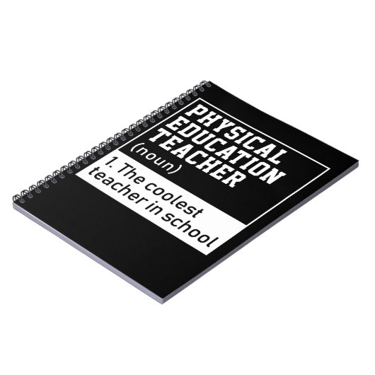 Carnet Physical Education Teacher Definition P.E. (Côté gauche)