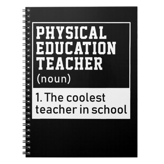 Carnet Physical Education Teacher Definition P.E. (Devant)