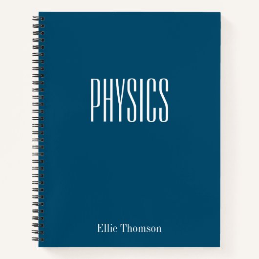 Carnet Physics Graph Paper Simple Blue (Devant)