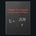 Carnet Physique amusante Joke Échapper Vitesse Science de<br><div class="desc">Physique amusante Humour Échapper à la vélocité science de gravité.</div>