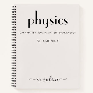 Carnet Physique féminine Beige Noir Personnalisée