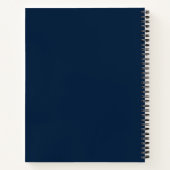 Carnet Physique personnalisée moderne bleu blanc (Dos)