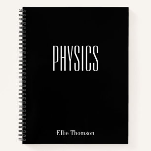 Carnet Physique personnalisée Papier graphique Simple Noi