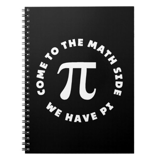 Carnet Pi Venez Au Côté Math Nous Avons Pi (Devant)