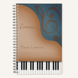 Carnet Pianiste Brown et musicien Piano sur mesure