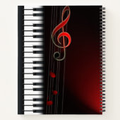 Carnet Piano Abstrait Noir Et Clé (Dos)