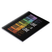 Carnet piano arc-en-ciel (Côté gauche)