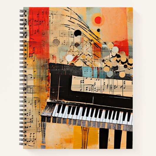 Carnet Piano Montage Abstrait (Devant)