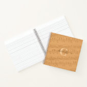 Carnet Piano Notes Partition Monogramme Peach Elegant (Intérieur)