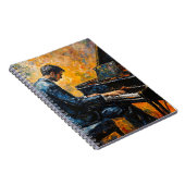 Carnet Piano Player - Peinture à l'huile (Côté Droit)