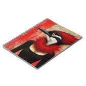 Carnet Pic vert en robe noire fantaisie (Côté gauche)
