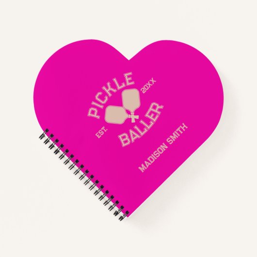 Carnet Pickle Baller Pickleball Collegiate Typographie (Devant)