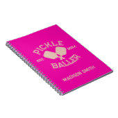 Carnet Pickle Baller Pickleball Collegiate Typographie (Côté Droit)
