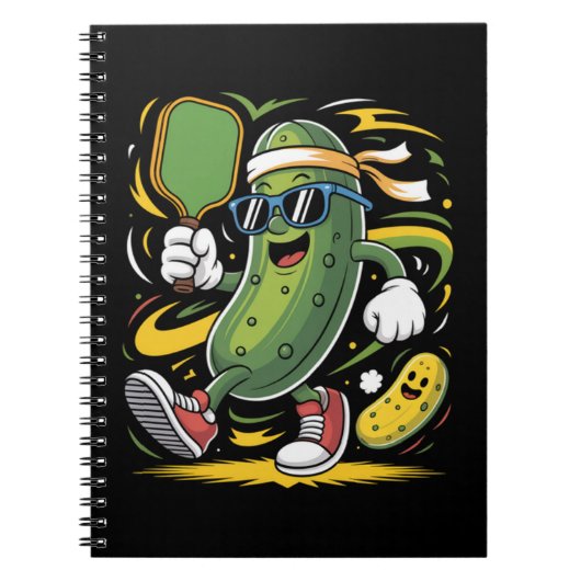 Carnet Pickle Jouant au Pickleball (Devant)