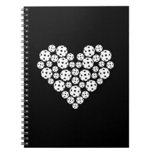 Carnet Pickleball Amour Drôle Forme de Coeur Saint-Valent