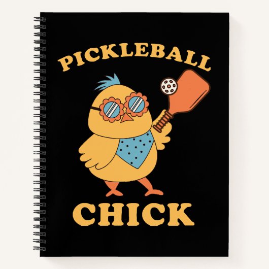 Carnet Pickleball Chick - rétro (Devant)