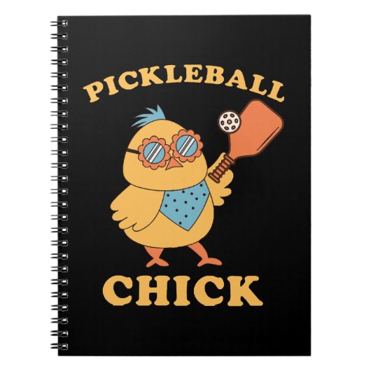 Carnet Pickleball Chick - rétro (Devant)