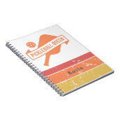 Carnet Pickleball moderne coloré monogramme (Côté Droit)