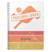 Carnet Pickleball moderne coloré monogramme (Devant)
