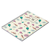 Carnet Pickleball ! Monogramme coloré Motif initial (Côté gauche)