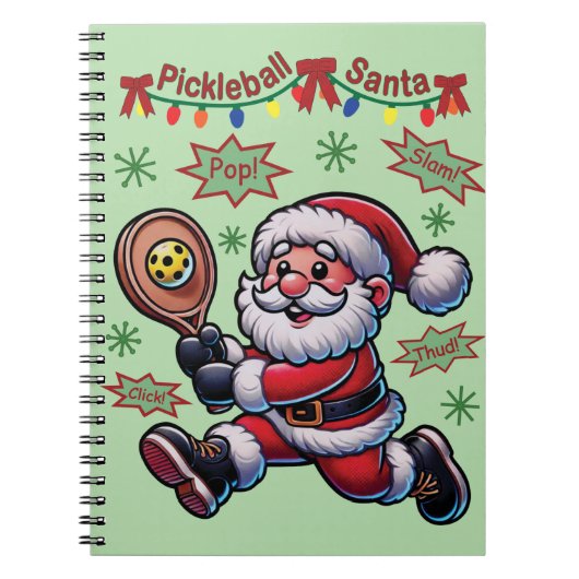 Carnet Pickleball Noël du Père Noël (Devant)