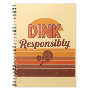Carnet Pickleball Rétro "Dink Responsiblement"