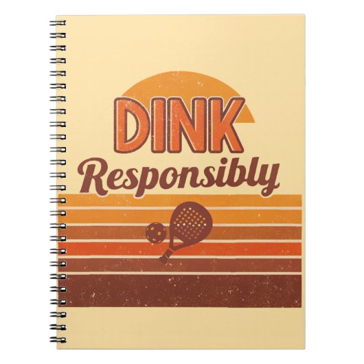 Carnet Pickleball Rétro "Dink Responsiblement" (Devant)