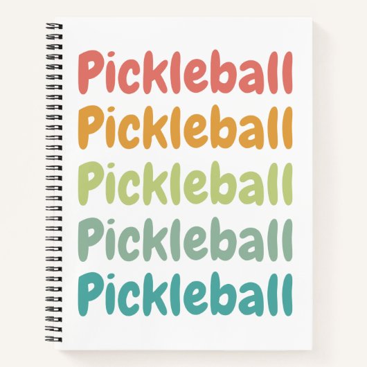 Carnet Pickleball Retro Pickleball Player (Devant)