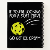 Carnet Pickleball Soft Sert Obtenir Crème Glace Pickle Ba (Dos)