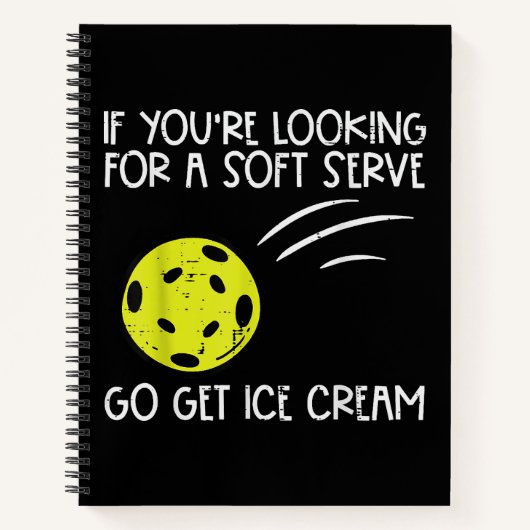 Carnet Pickleball Soft Sert Obtenir Crème Glace Pickle Ba (Devant)
