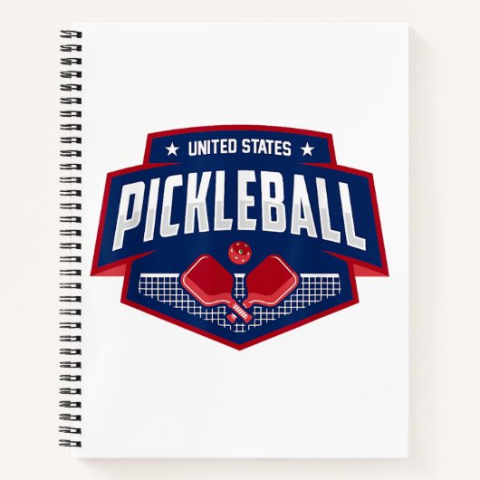 Carnet Pickleball Support Team Pickleball Player USA (Devant)