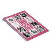 Carnet PICS rose Girly d'Instagram avec des initiales (Côté Droit)