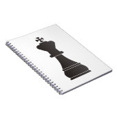 Carnet Pièce d'échecs noire de roi (Côté Droit)