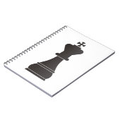 Carnet Pièce d'échecs noire de roi (Côté gauche)