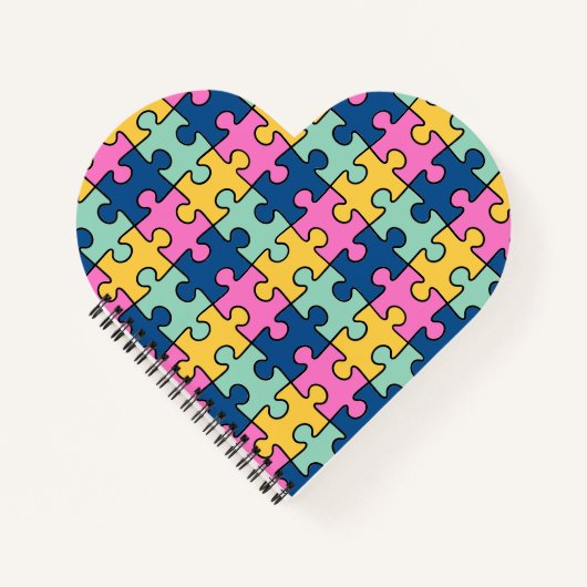 Carnet Pièces de puzzle colorées (Devant)