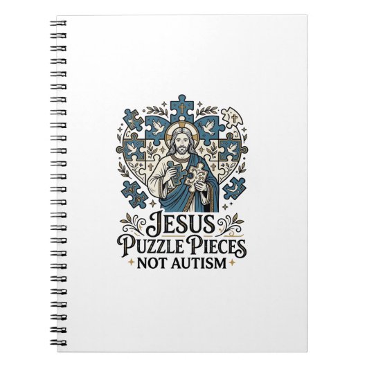 Carnet Pièces de puzzle Jésus pas autisme Pièces de puzzl (Devant)