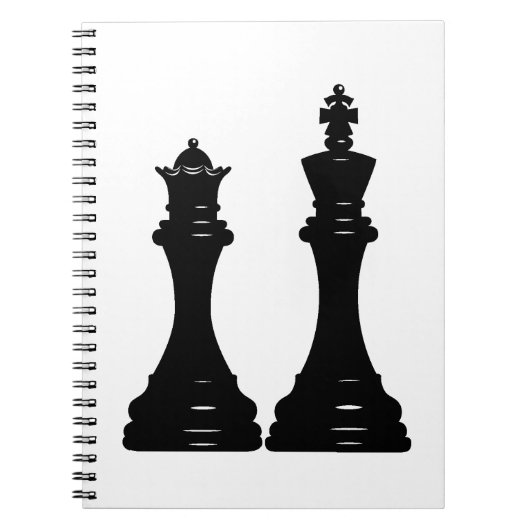 Carnet Pièces d'échecs de reine et de roi (Devant)