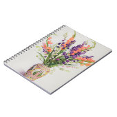 Carnet Pied-d'alouette et Gladioli dans un vase marocain (Côté gauche)