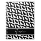 Carnet Pied de fond noir et blanc classique personnalisé (Devant)