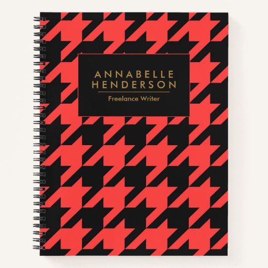 Carnet Pied de fond noir et rouge (Devant)