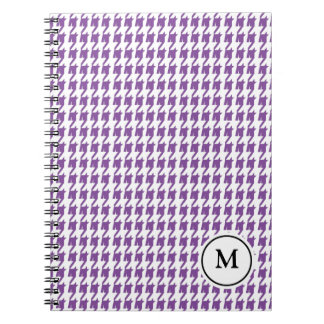 Carnet pied-de-poule pourpre et blanc de | de