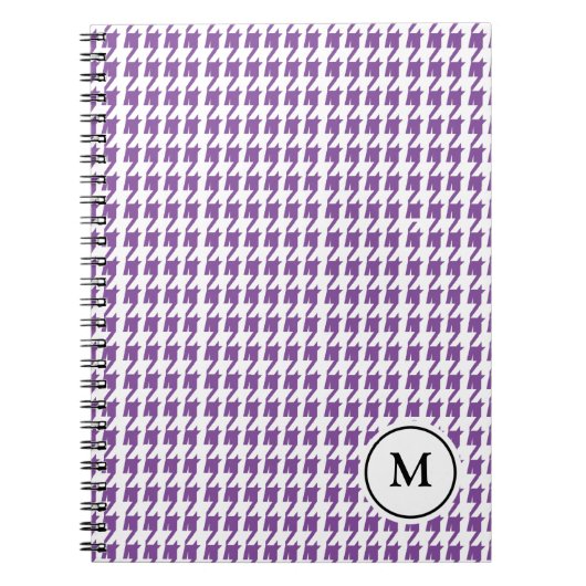 Carnet pied-de-poule pourpre et blanc de | de (Devant)